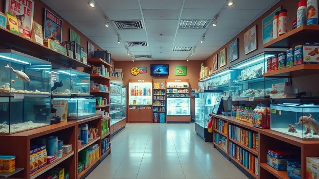 .Fish aquarium and pet shop